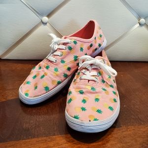 American Eagle Pink Canvas & Pineapple Sneakers